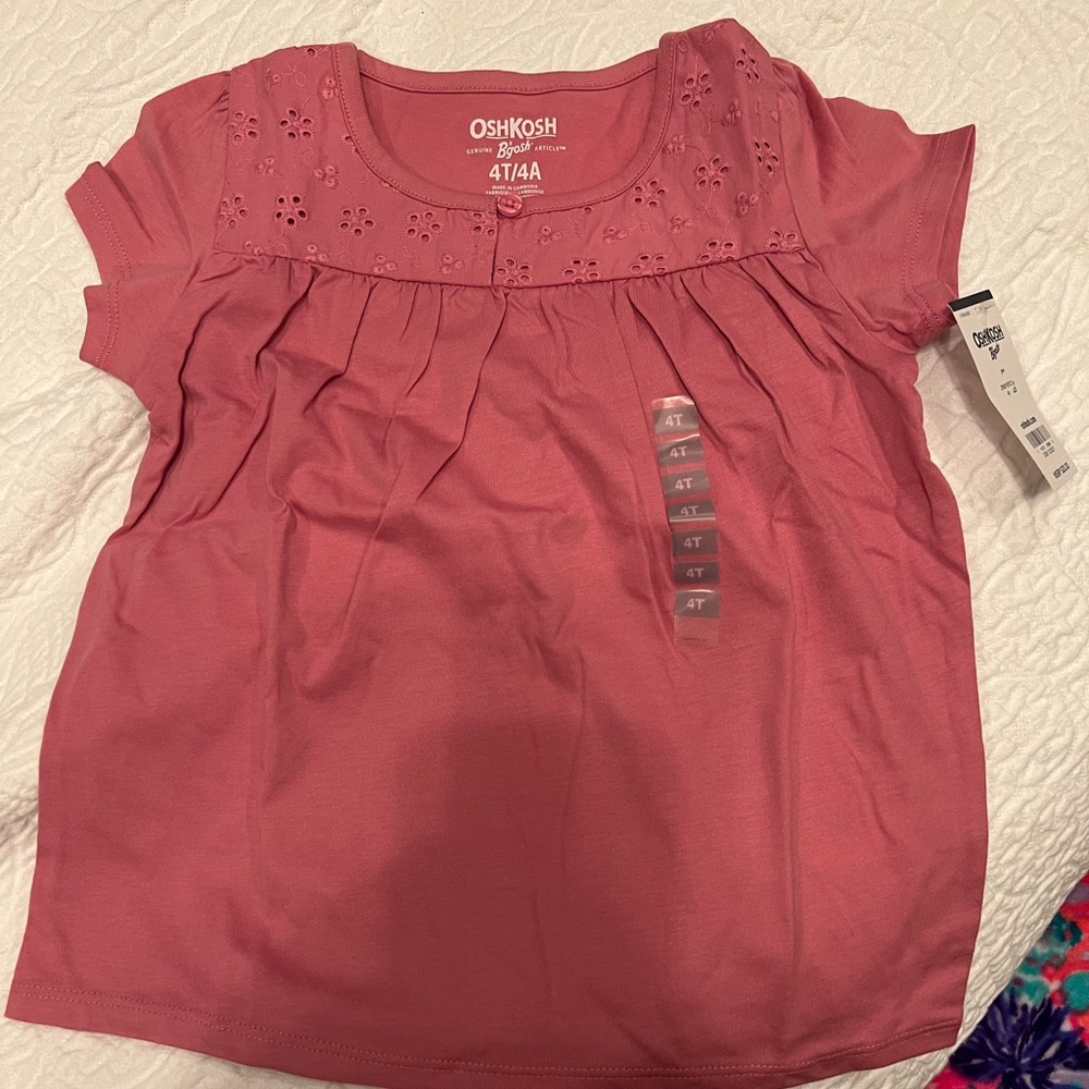 NWT Oshkosh B’gosh Pink Top Size 4T